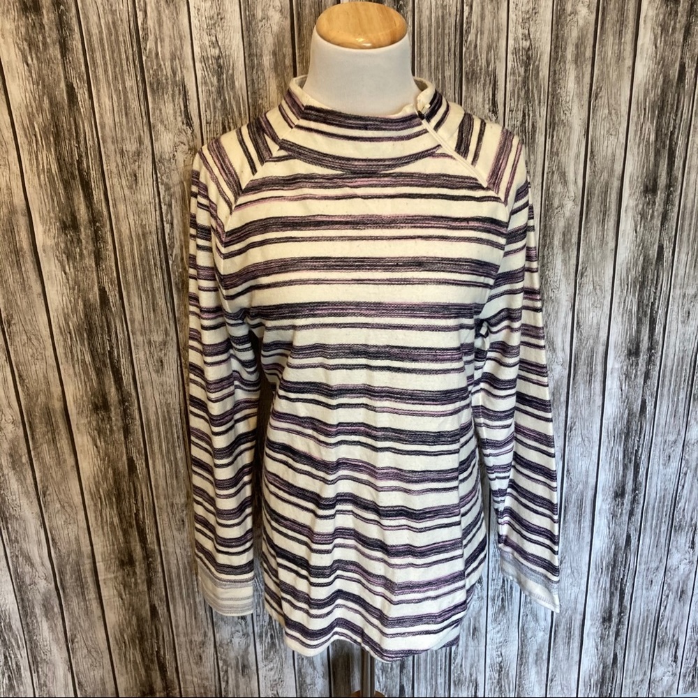 T by Talbots Terry Cloth Mock Neck large